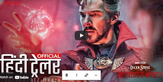 Doctor Strange Part 2 in the Multiverse of Madness Release Days,watch video